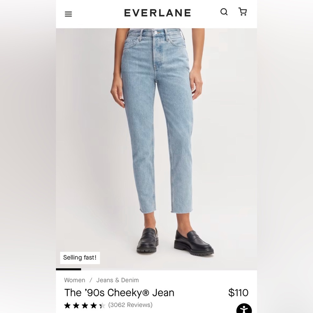 Everlane 90s Cheeky Jean size 27